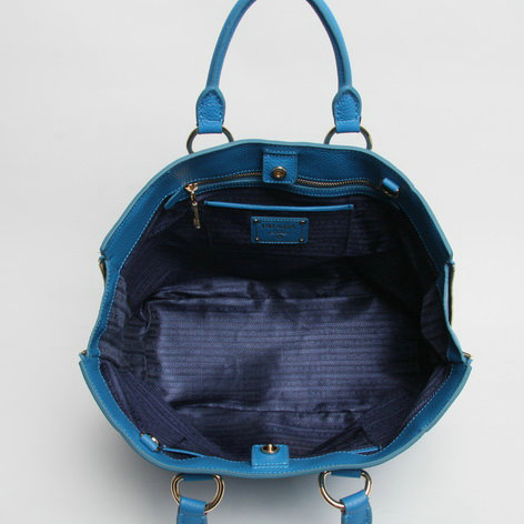 2014 Prada original calfskin tote bag BN2522 light blue